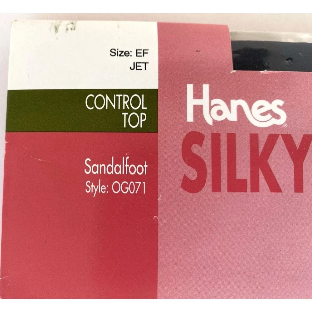 Vintage Hanes Pantyhose Lot of 3 Silk Sheer Control Top New in Box
